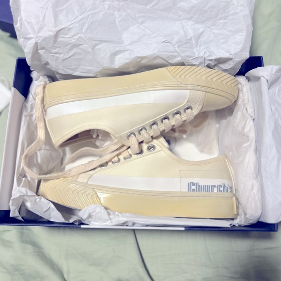 Church’s Southbank Gabardine Sneakers – White – Size 38 – Brand New in Box - Picture 4 of 10